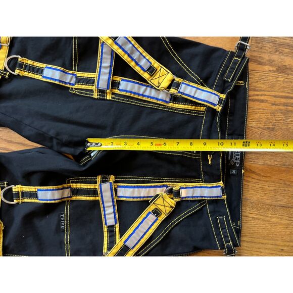 Tripp NYC Black Yellow Rave Alt Girl Highlighter Dance Pants Women's Size 30 - Picture 8 of 11